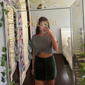 green skirt